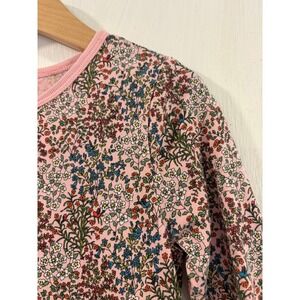 Tea Collection Girls Pink Floral Botanical Bird Cotton Jersey Dress Size 7